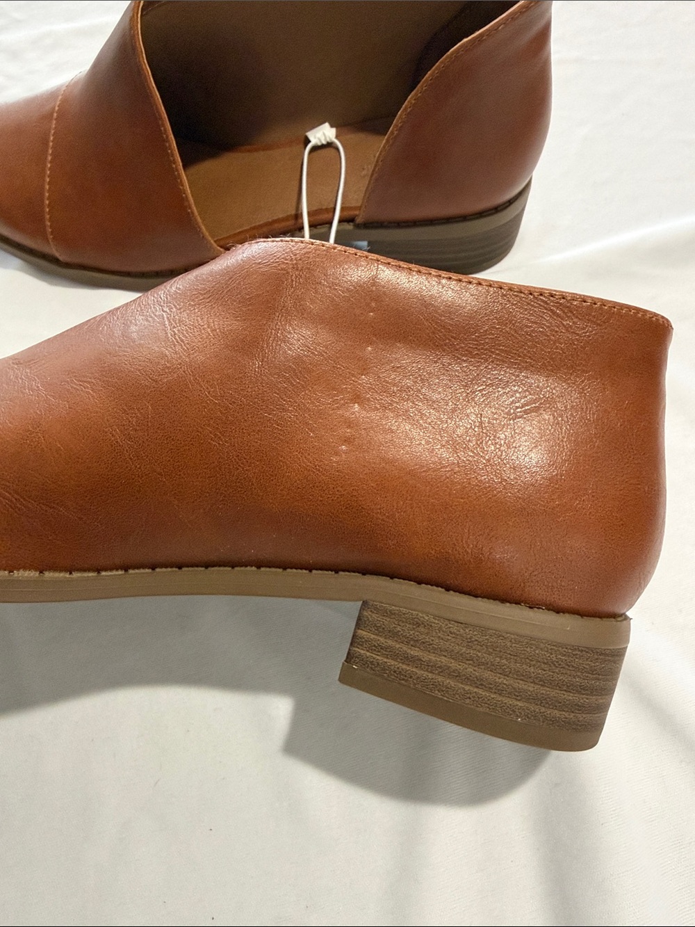 NEW Universal Thread Tan Leather-Look Slip-On Booties - Picture 12 of 15